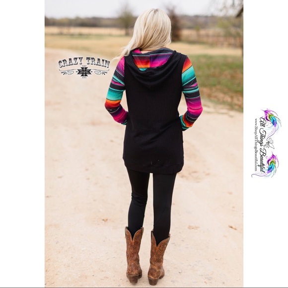 ONE LEFT! Sz Lrg⭐️ Crazy Train Fun Haver Hoodie ⭐️ - Picture 6 of 12